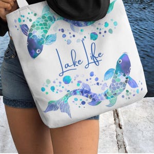 Benutzerdefinierte Tasche mit Namen, Familienurlaub, Seereise, Pool-Tasche, Bauernmarkt personalisierte Tasche, Muttertagsgeschenk, Seeleben-Zitat