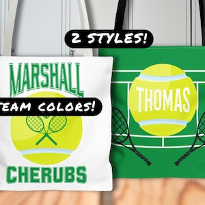 Personalized Tennis Tote Bag: Custom Name, Team Colors & Number