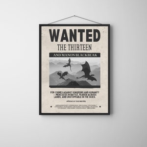 Manon Blackbeak and the Thirteen Poster | Wall Art | Throne of glass | Printable | Instant Download