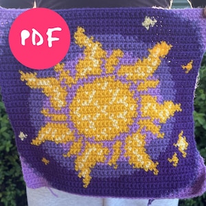 Tangled Sun Crochet Tapestry Pattern - PDF Download