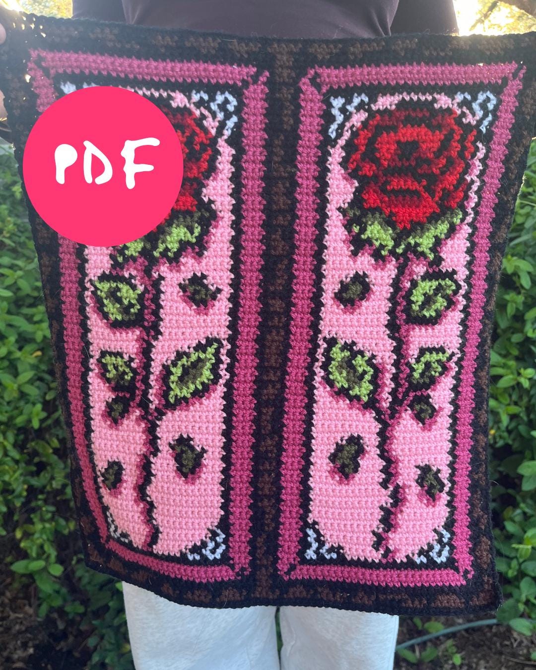 Tapestry Patterns.pdf Dual Roses Crochet Tapestry Pattern - PDF Download - Etsy
