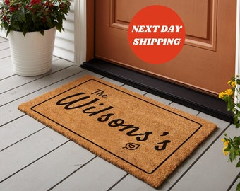 Personalized Doormats With Name, Custom Doormat, Housewarming Gift, Monogram Doormat, Front Door Decor, New Home Gift, Family Name Gift