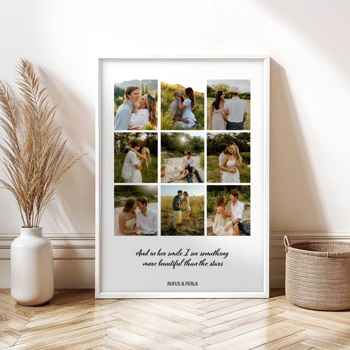 Custom Couple Photo Prints, Anniversary Collage, Couple Photo Collage ...