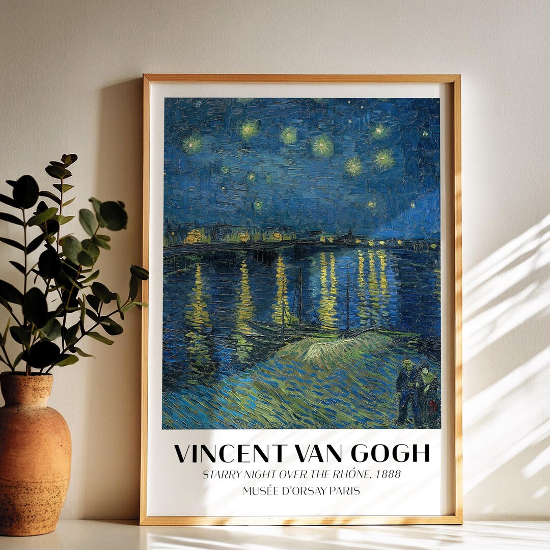Starry Night Over the Rhone 1888 Wall Art, Van Gogh Print,framed Wall ...