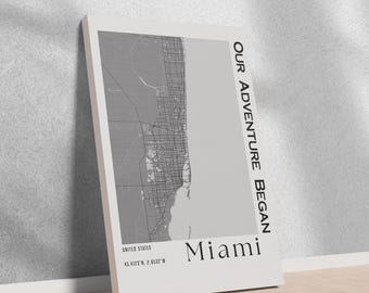Custom City Map Print, Custom Map Wall Art, Memorial Gift, Home Wall Decor, Canvas Gift, City Map Print, Location Print, Modern Wall Decor