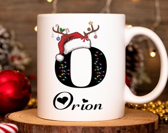 Custom Christmas Mug, Personalized Mug, Reindeer Mug, Christmas Gift , Holiday Gift, Christmas Coffee Mug, Customizable Mug, Winter Mugs
