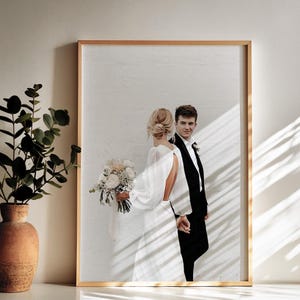 Framed Custom Photo, Wedding Portrait, Family Portrait, Wedding Photos, Wedding Gift Ideas, Wedding Decor, Custom Photo, Wall Decor