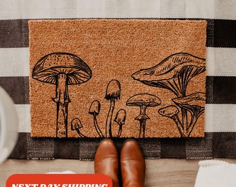 Mushroom Close Up Doormat, Welcome Mushroom Mats, Mushrooms Doormats, Front Door Decor, Mushroom Door Mats, New Home Gift, New Home Decor