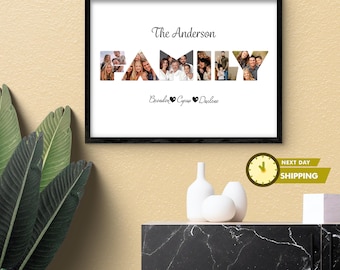 Custom Family Photo Collage, Family Photo Frame, Family Photo Prints, Photo Collage, Gifts for Her, Gifts for Him, Custom Gift, Framed Photo