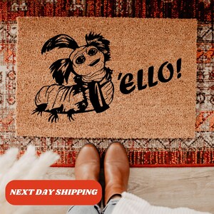 Ello Worm Door Mat, Housewarming Gift, Front Decor, Closing Gift, New Home Gift, Home Decor, Doormat Outdoor, Welcome Mats, Front Door Mat image 2