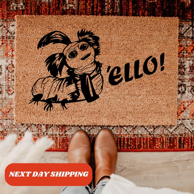 Ello Worm Door Mat, Housewarming Gift, Front Decor, Closing Gift, New Home Gift, Home Decor, Doormat Outdoor, Welcome Mats, Front Door Mat image 2