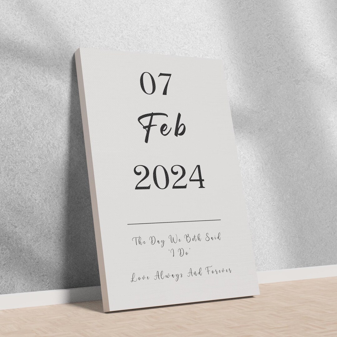 Dates Rack Designs Custom Date Print Art, Special Date Canvas, Anniversary Date Art ...