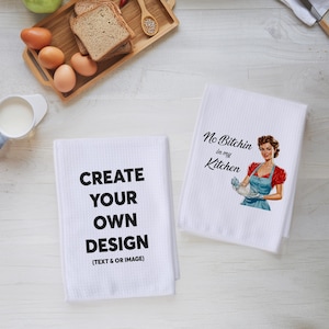 Create Your Own Custom Design Tea Towel, Text And Images Dish Towel, Tea Towel, Personalized Tea Towel, Housewarming Gift, Custom Gift