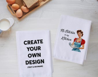 Create Your Own Custom Design Tea Towel, Text And Images Dish Towel, Tea Towel, Personalized Tea Towel, Housewarming Gift, Custom Gift
