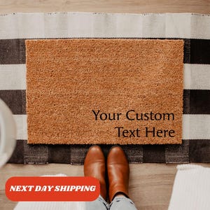 Custom Text Doormat, Welcome Mat, Custom Doormat, Closing Gift, New Home Gift, Wedding Gift, Personalized Gift, Front Doormat, Home Decor