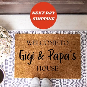 Custom Grandparents Doormat, Personalized Gift for Grandparents, Grandparent Doormat, Custom Door Mat, Personalized Welcome Doormat