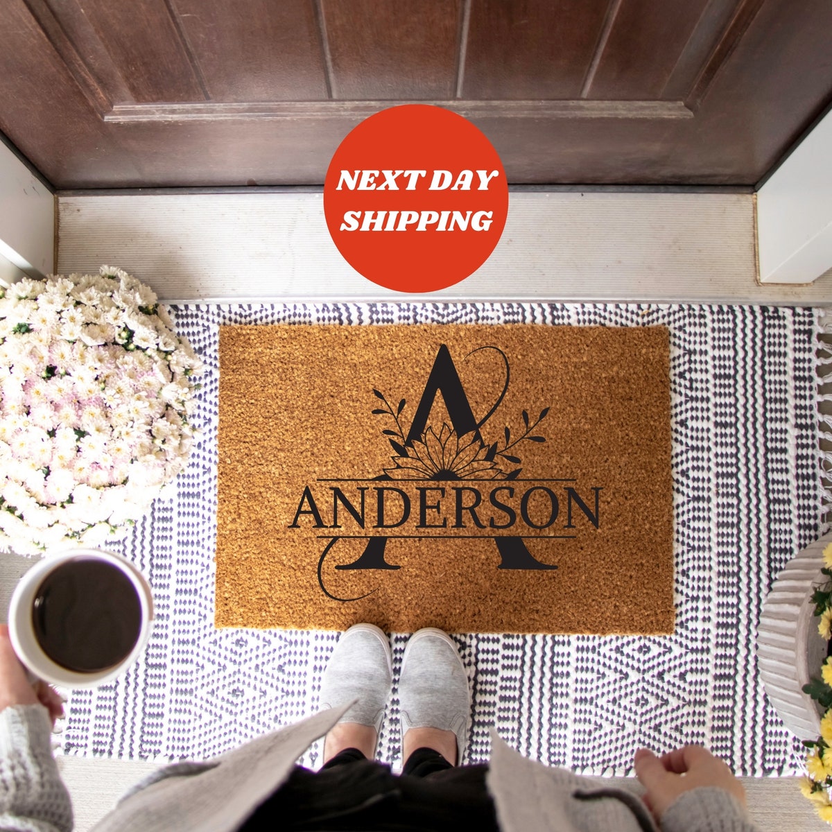 Custom Monogram Doormat, Housewarming Gift, Last Name Doormat, Personalized Door Mat, New Home Welcome Rug, Front Door Decor, Custom Doormat - Etsy