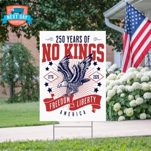 250 Years of America Yard Sign, Freedom & Liberty Yard Sign, Fourth of July Sign, USA Eagle Sign, Lawn Decor, Anti Trump Gifts, USA Gifts