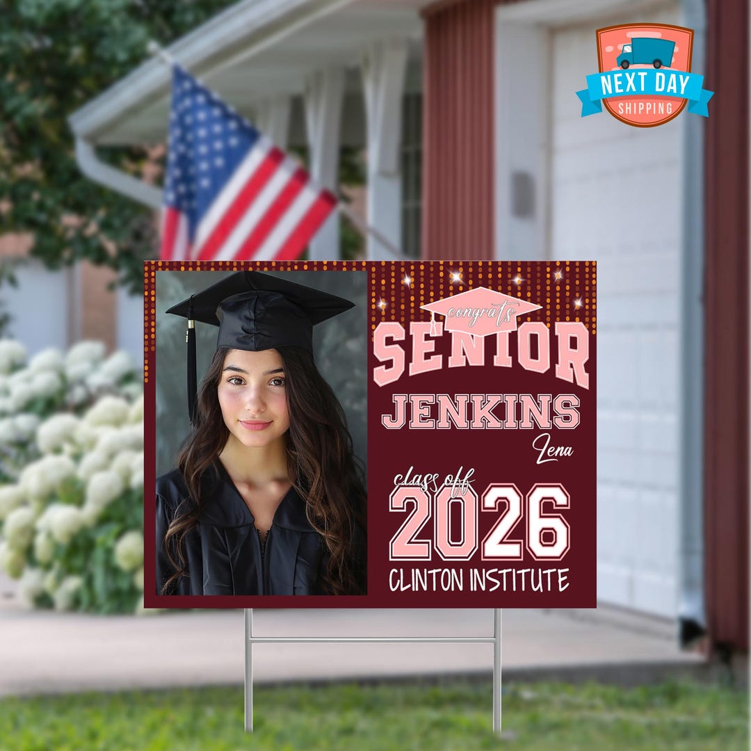 Custom Graduation Sign, Personalized Yard Sign, Graduation Decor ...