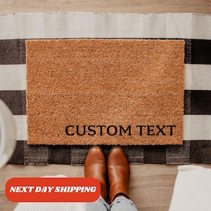 Custom Doormat, Personalized Door Mat, Housewarming Gift, Wedding Gift, Funny Doormat, Custom Words, Custom Text Doormat, Personalized Gift