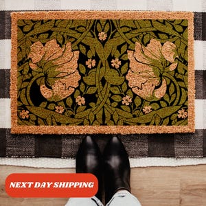Greenery Doormat, Welcome Garden Decor, Floral Doormat, Houseplant Leaves Front Door Mat, Housewarming Gift, Front Doormat, New Home Gift