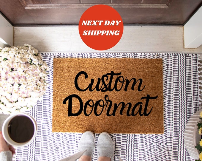 Meow Meow Cat Print Door Mat