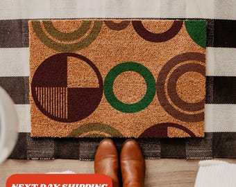Mid Century Modern Doormat, Welcome Mat, Retro Front Door Decor, Mid Century Modern Mat, Housewarming Gift, Vintage Mat, New Home Gift