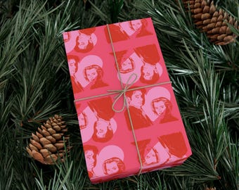 Xfiles Valentines Wrapping Paper, Xfiles with Mulder and Scully, Valentine's Day X-files, 29 x 20in