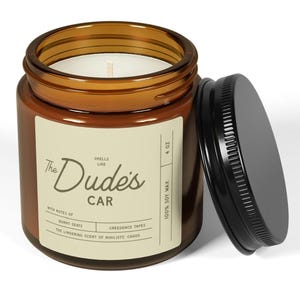 Big Lebowski Candle, The Dude&#39;s Car Big Lebowski Candle, Big Lebowski Gift, 4oz Soy Candle