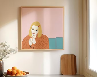 Margot Tenenbaum Art Print: Hand-Drawn Wes Anderson Film Poster