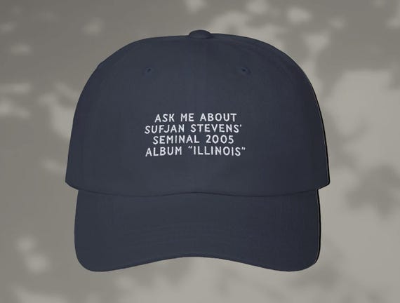 Sufjan Stevens Illinois Album Embroidered Hat - Indie Folk Music Gift