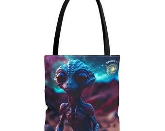 Tote Bag, Alien Space Bag, Reisetasche, Weekend Bag, Geschenk für Studenten, Geschenk für Astronomen, Weltraumgeschenk, All Over Print