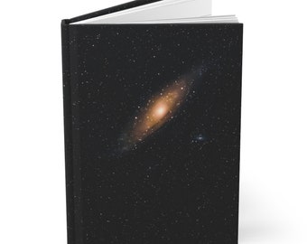 Hardcover Celestial Journal, Andromeda Galaxy, Space Theme, Gift for Writers, Gift for Students, Space Theme, Space Gift, Astronomy Gifts