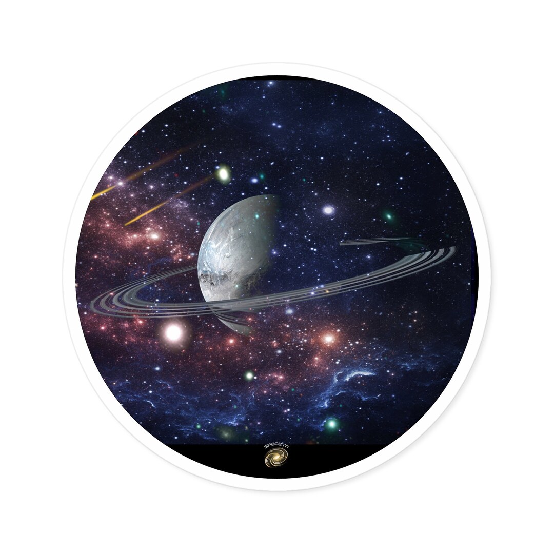 Planet Large Round Sticker, Stickers, Indoor Stickers, Outdoor Stickers ...