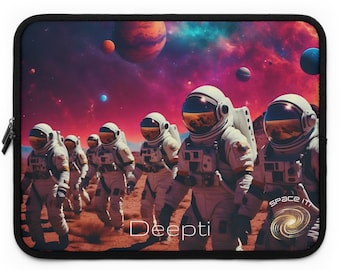 Personalized Laptop Sleeve, Laptop Cover, Astronauts, Universe, Space Theme, Space Gift, MacBook, New Job Gift, Gift for Students