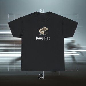 Chemise Rave Rat, produits dérivés EDM, T-shirt Riddim, T-shirt Dubstep Festival, T-shirt graphique Bass Music, Chemise Feral Raver image 4