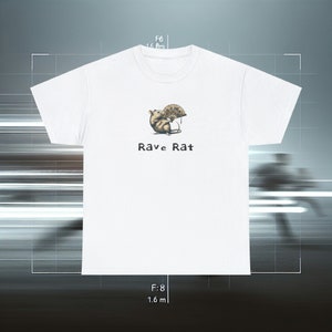 Chemise Rave Rat, produits dérivés EDM, T-shirt Riddim, T-shirt Dubstep Festival, T-shirt graphique Bass Music, Chemise Feral Raver image 1
