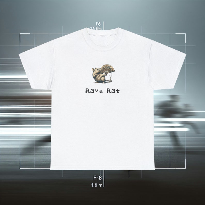Chemise Rave Rat, produits dérivés EDM, T-shirt Riddim, T-shirt Dubstep Festival, T-shirt graphique Bass Music, Chemise Feral Raver image 1