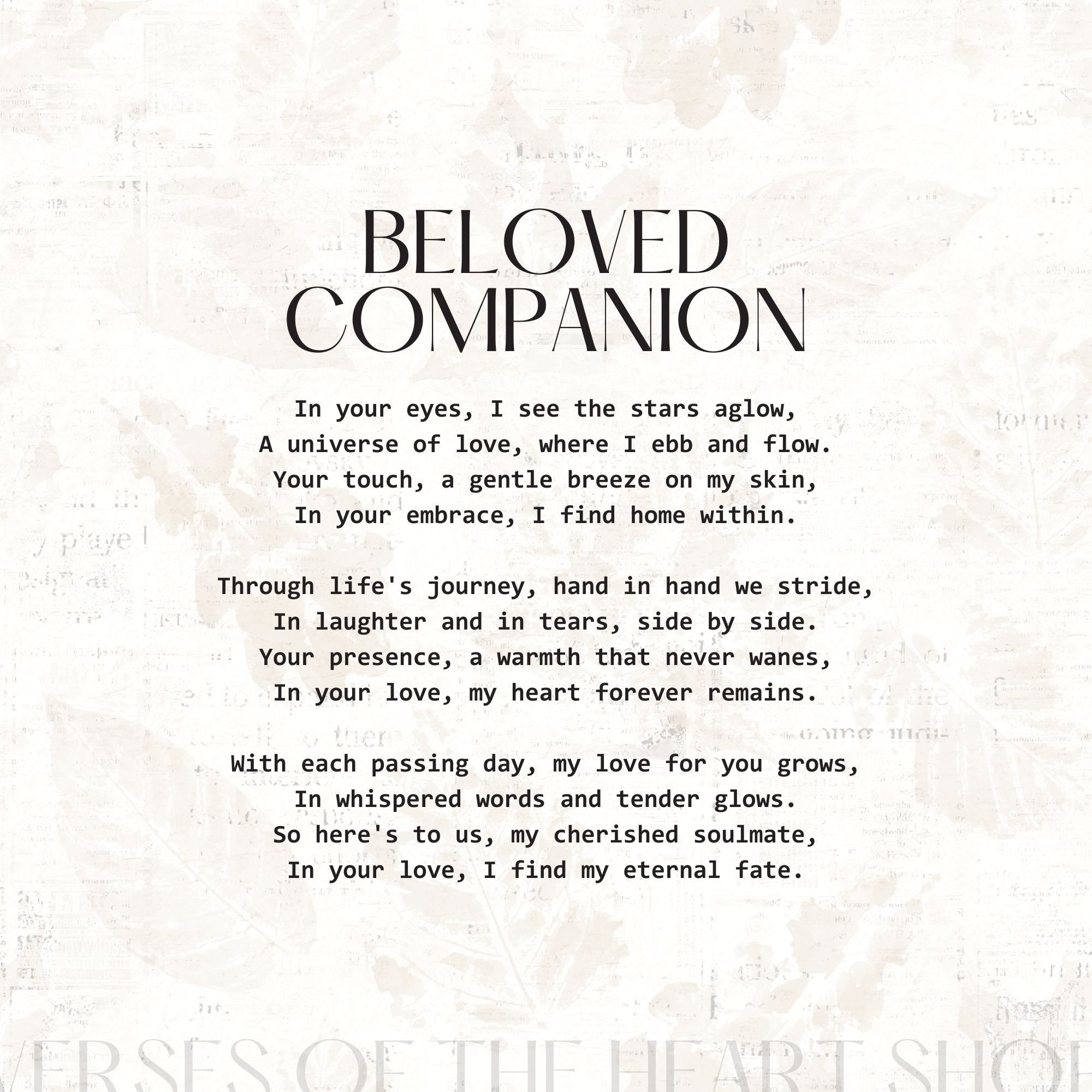 Custom Love Poem for Husband Personalized Gift - Etsy