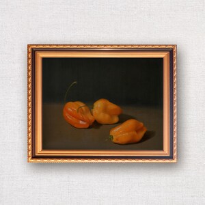 Habanero Pepper Still Life Art Print - From Original Oil Painting