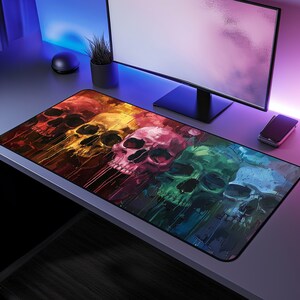 Gothic Skull Mouse Pad and Desk Mat the perfect Gift for Gamers, Office Gothic Theme , Medieval Gifts for Her, Horror  magic pagan
