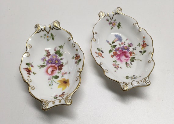 Pair of Trinket Dishes, Royal Crown Derby English… - image 1