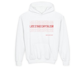 Sudadera con capucha juvenil - Sudadera con estampado "Capitalismo en fase tardía"