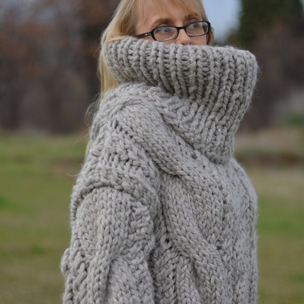 Chunky Knit Sweater - Etsy