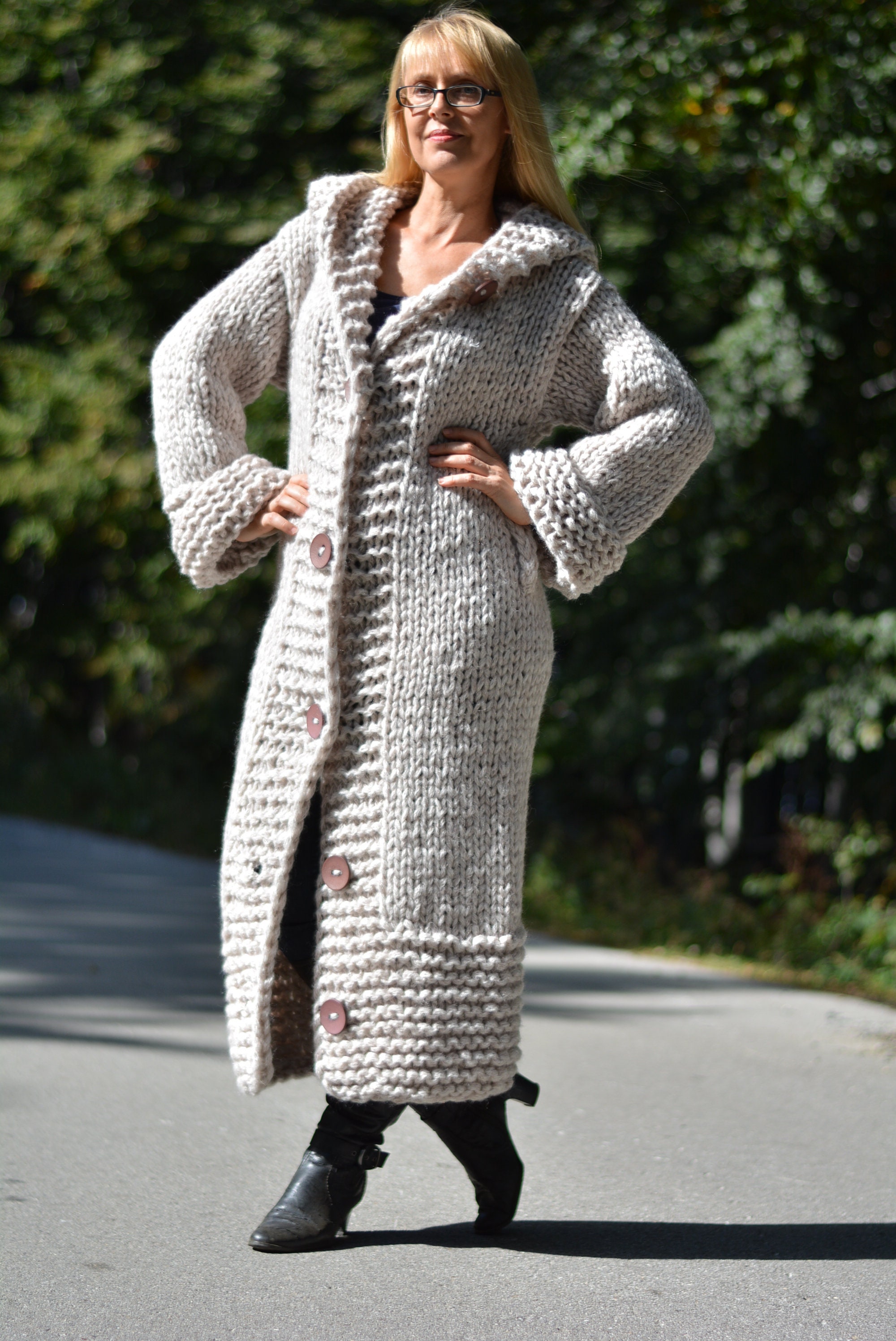 Handmade wool cardigan hand knitted cardigan chunky wool | Etsy