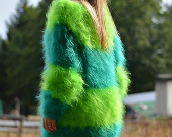 Fur Lime Green Fuzzy Sweater Selling Fashion Lime Green Short Faux