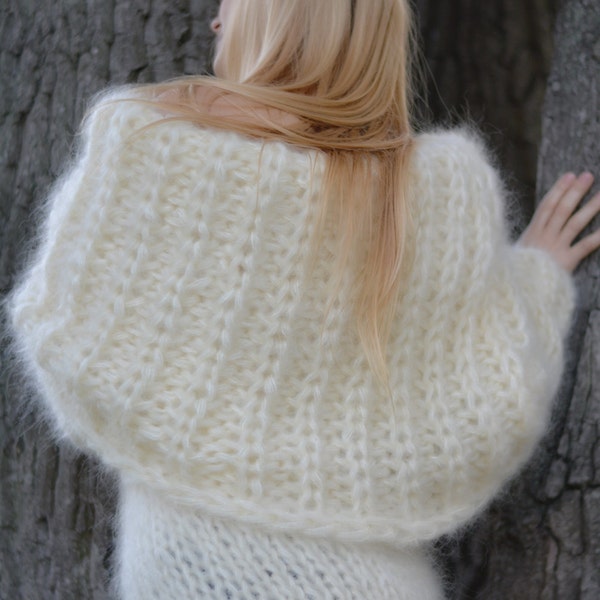 hand knitted mohair sweater fuzzy mohair pullover chunky mohair jumper fluffy cowlneck sweater handmade mohair cowlneck M L XL Dukyana
