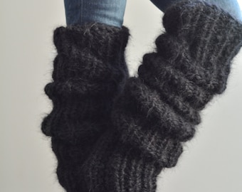 Huge Mohair Legwarmers Hand Knitted 