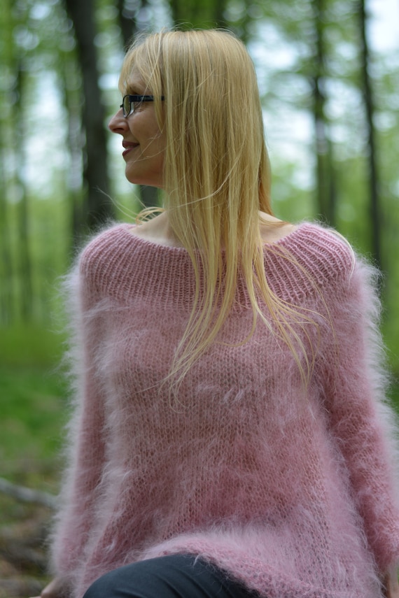 Knitted Mohair Sweater Knitted Fuzzy Sweater Handmade Off shoulder Pulli Summer Mohair Top Handknit Mohair Jumper Gift for Her Dukyana Etsy Canada