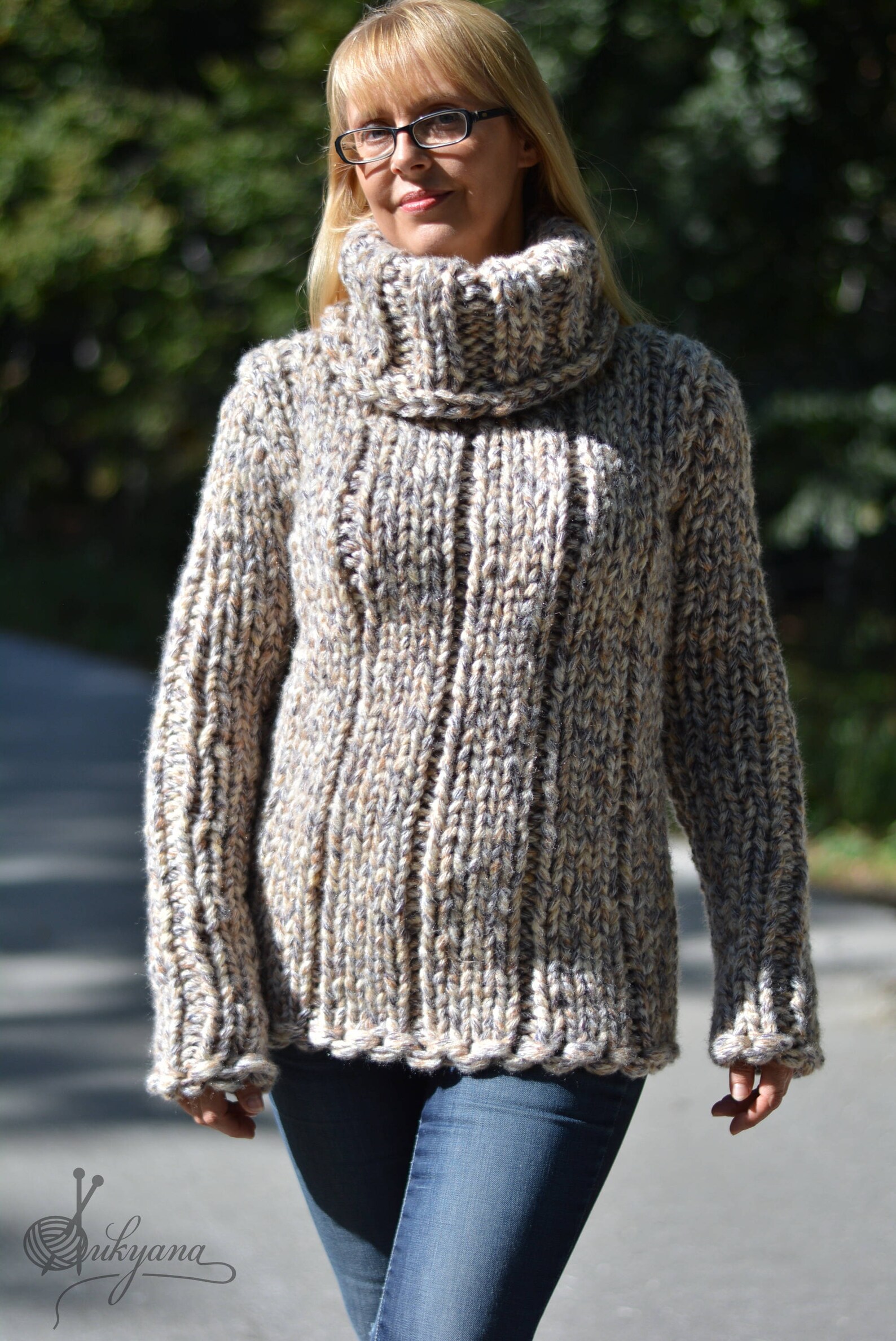 READY handgemaakte wollen trui dikke wollen trui dikke wol mix Etsy